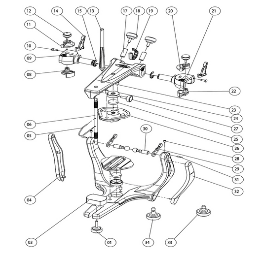Piezas de Articuladores Modelo A7 Plus - 11