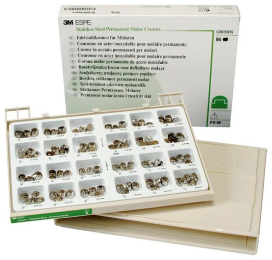Coronas de Acero Inoxidable, Set para Molar Permanente, P096