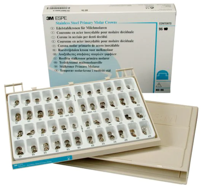 Coronas de Acero Inoxidable, Set para Molar Primario, ND96