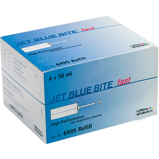 Jet Blue Bite: Material de Impresion para el Registro de Mordida (4 x 50ml)