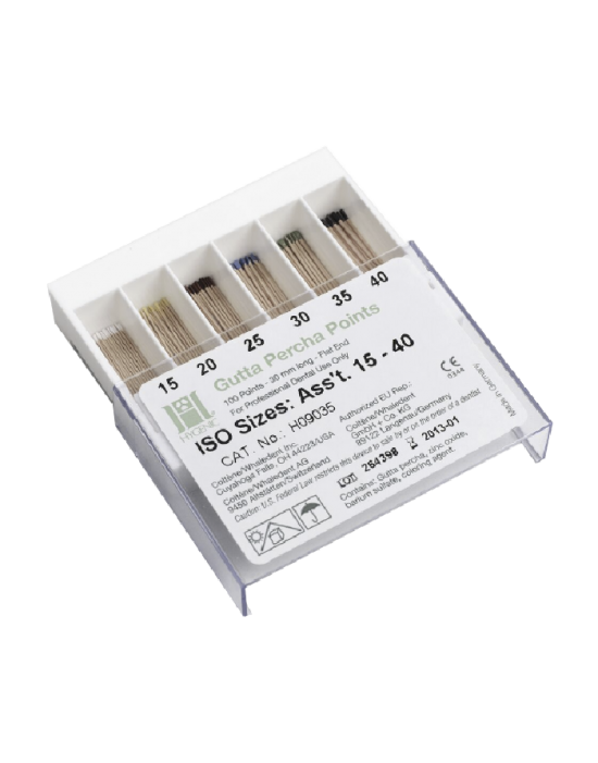 Puntas de Guttapercha para Obturacion de Conductos (Caja Con 60)