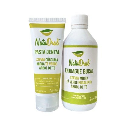 KIT NATUORAL, PASTA DENTAL 75g Y ENJUAGUE BUCAL 250ml
