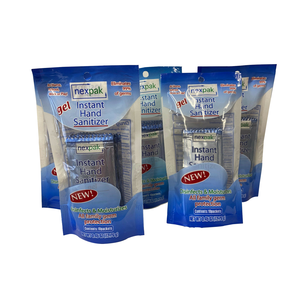 EXHIBIDOR C/50 PAQ GEL SANITIZADOR