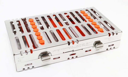 CASSETTE DOBLE 14 INSTRUMENTOS NARANJA HU-FRIEDY