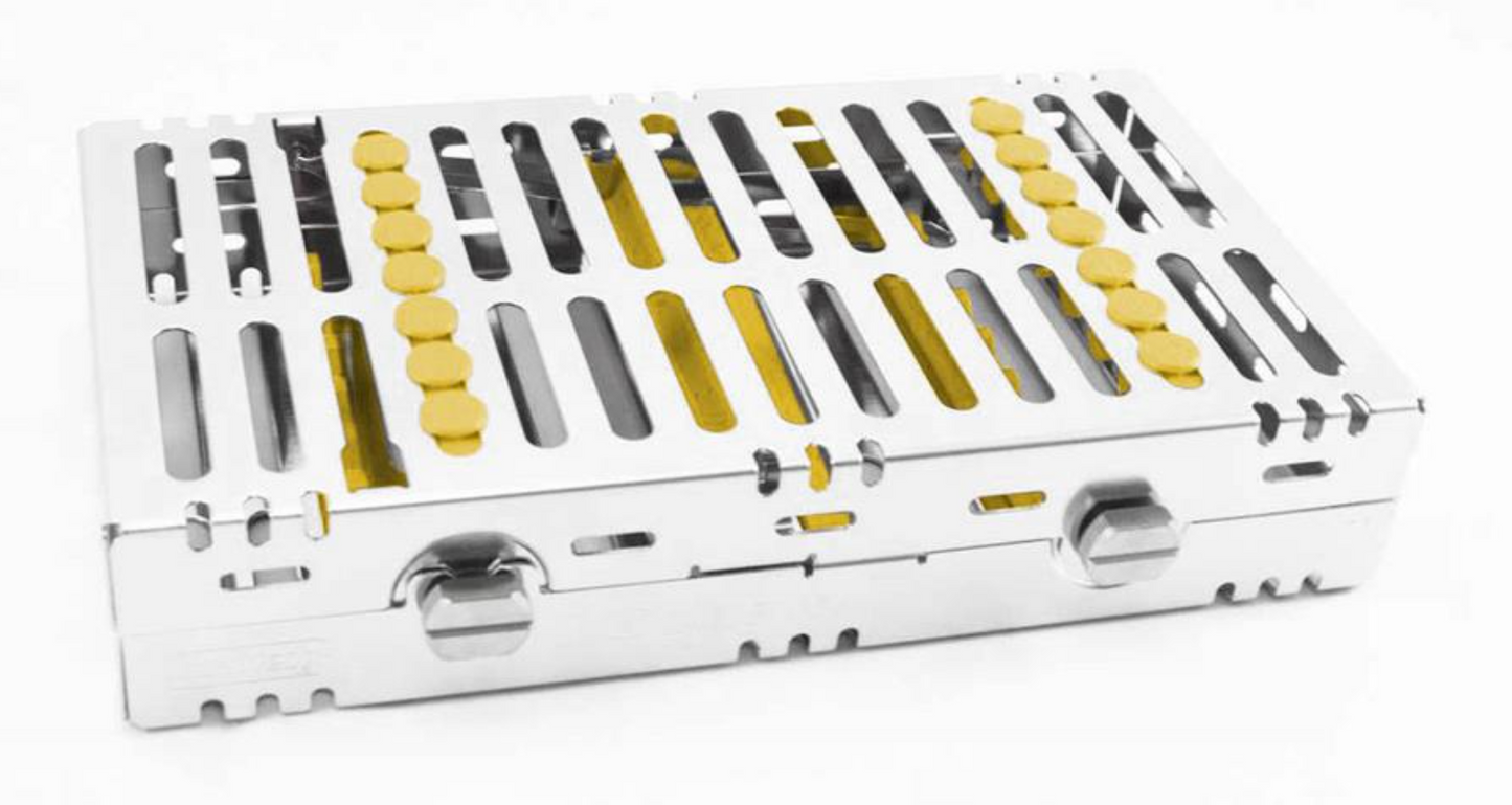 CASSETTE DOBLE 14 INSTRUMENTOS AMARILLO HU-FRIEDY