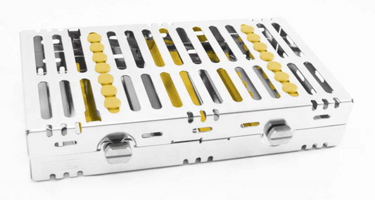 CASSETTE DOBLE 14 INSTRUMENTOS AMARILLO HU-FRIEDY