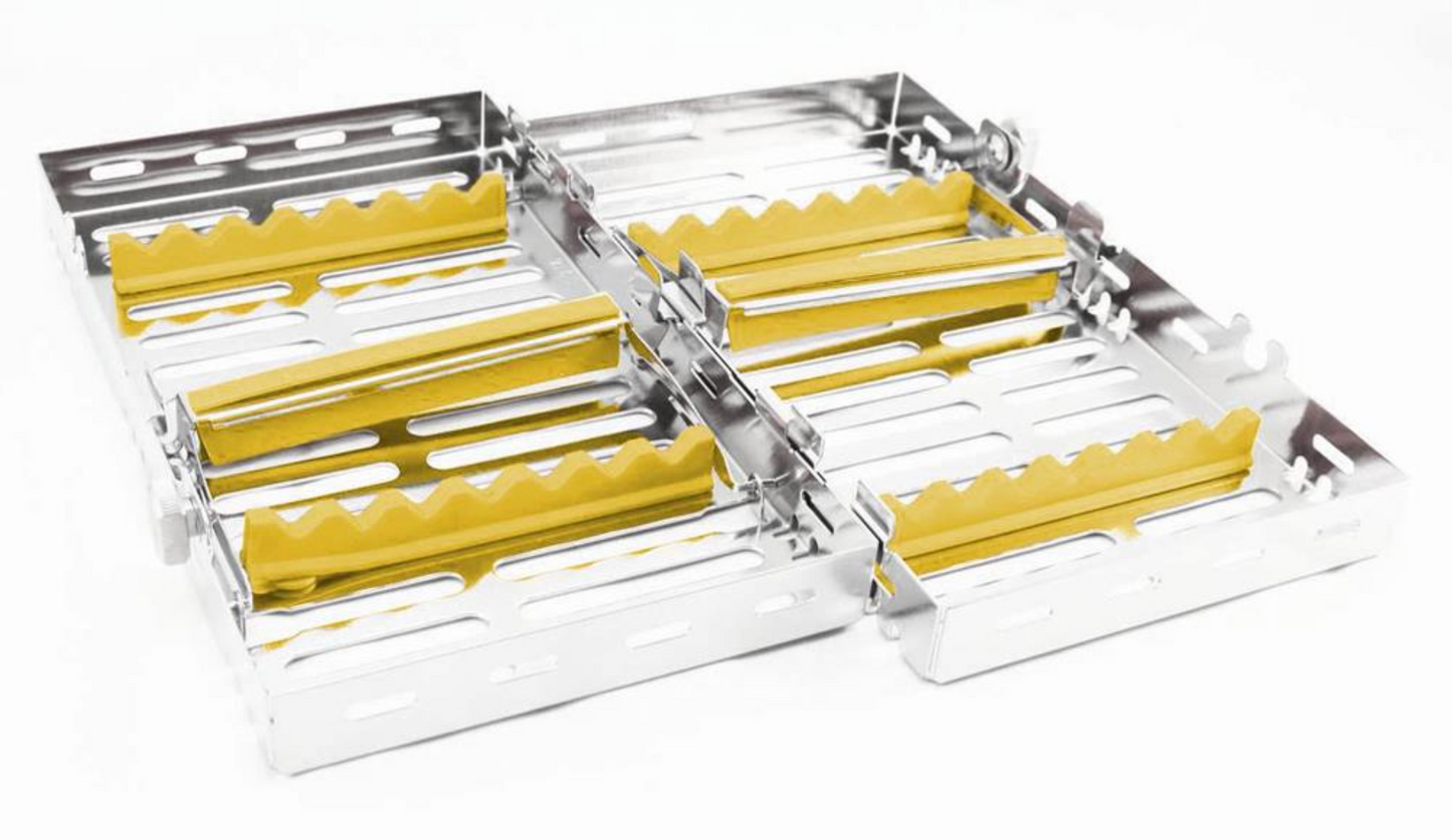 CASSETTE DOBLE 14 INSTRUMENTOS AMARILLO HU-FRIEDY