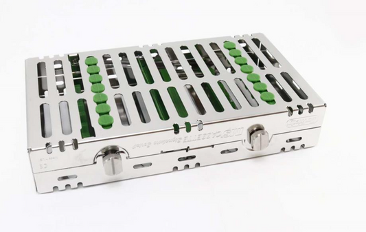 CASSETTE DOBLE 14 INSTRUMENTOS VERDE HU-FRIEDY