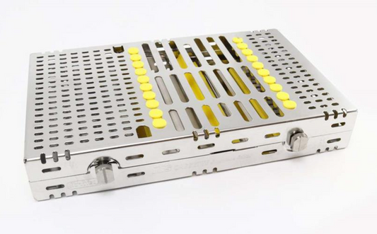 CASSETTE DOBLE 20 INSTRUMENTOS AMARILLO HU-FRIEDY
