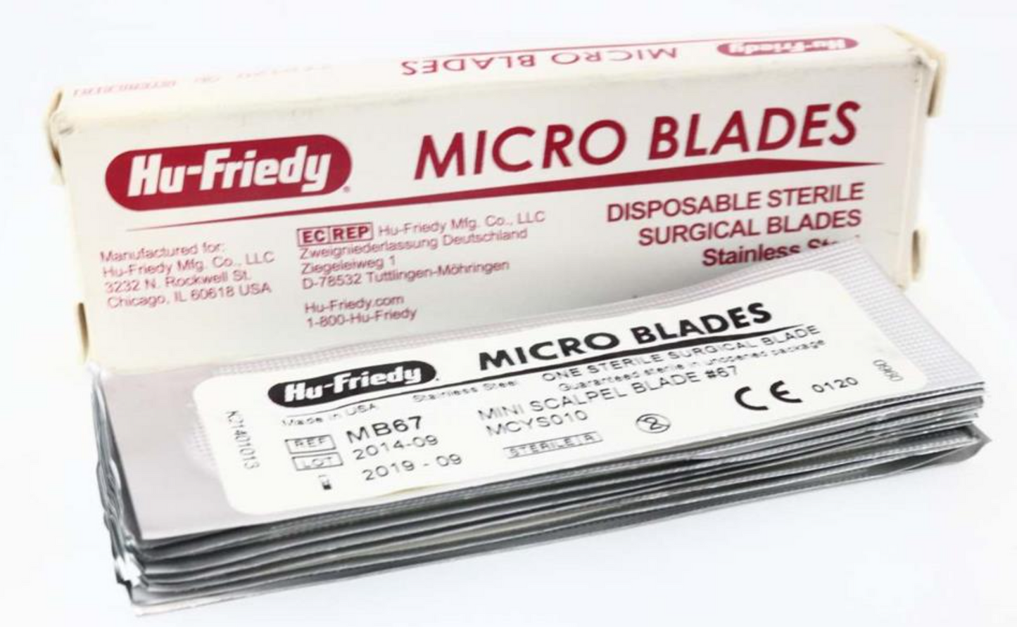 HOJA BISTURI MICROCIRUGIA MB67 CON 12 HU-FRIEDY