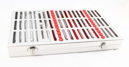 CASSETTE 12 INSTRUMENTOS ROJO HU-FRIEDY