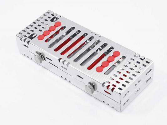 CASSETTE DOBLE 8 INSTRUMENTOS ROJO HU-FRIEDY