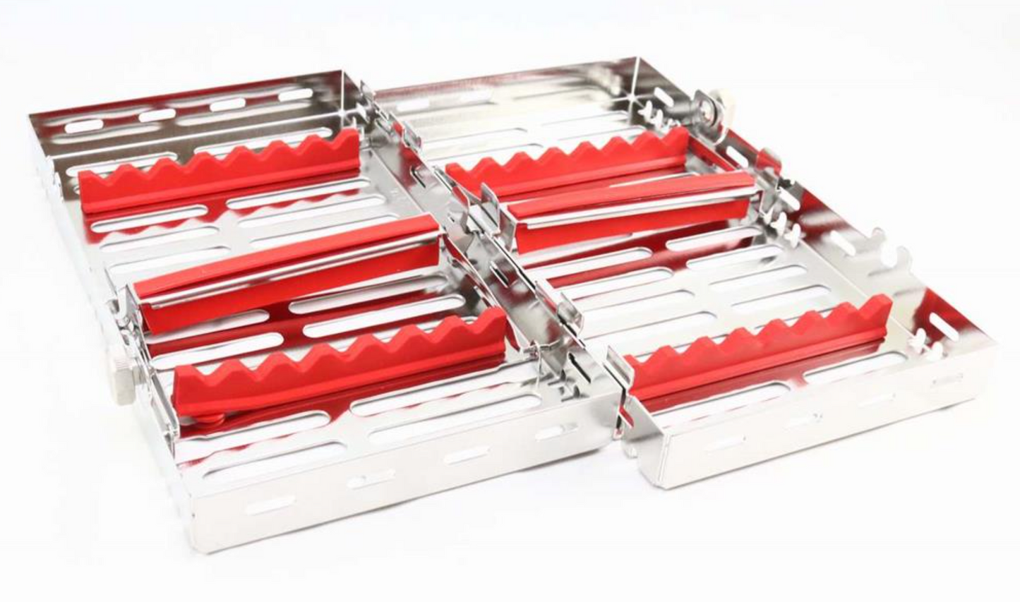 CASSETTE DOBLE 14 INSTRUMENTOS ROJO HU-FRIEDY