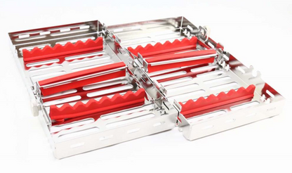 CASSETTE DOBLE 14 INSTRUMENTOS ROJO HU-FRIEDY