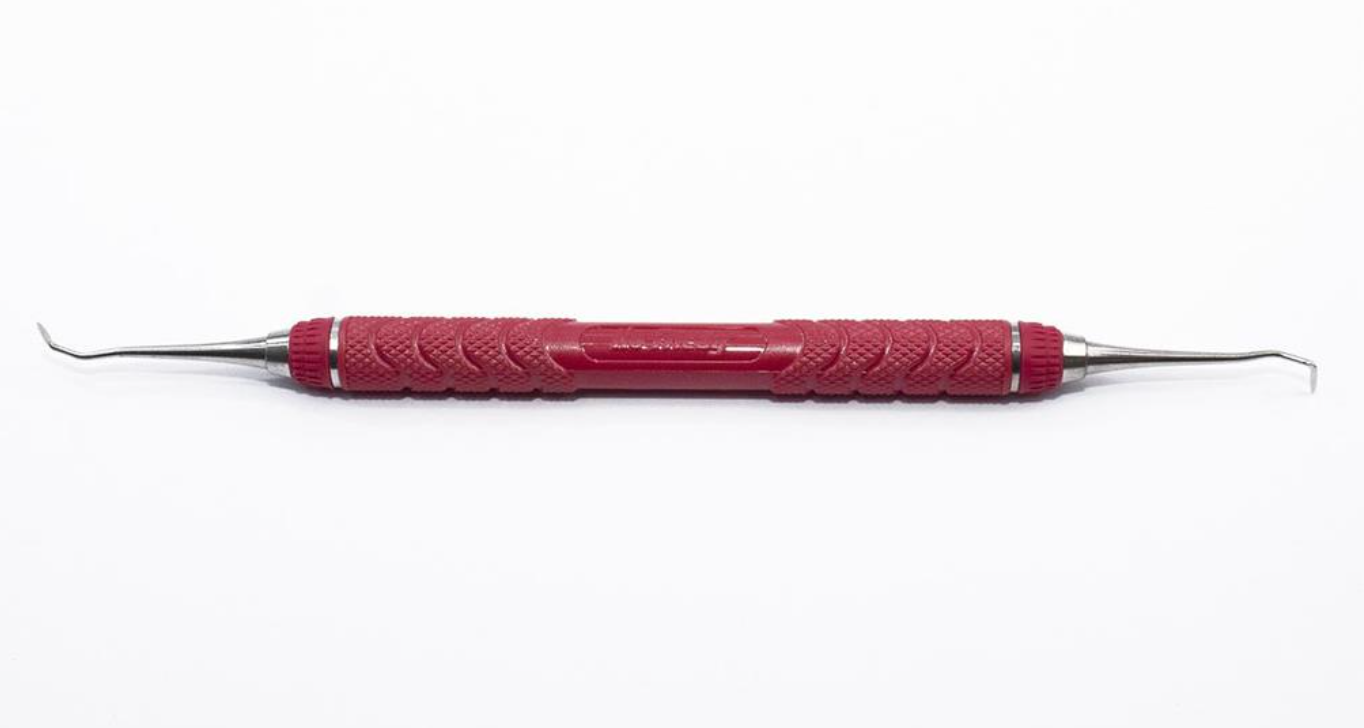 CURETA/RASPADOR JACQUETTE MINI PARA POSTERIORES 34/35 MANGO ROJO HU-FRIEDY